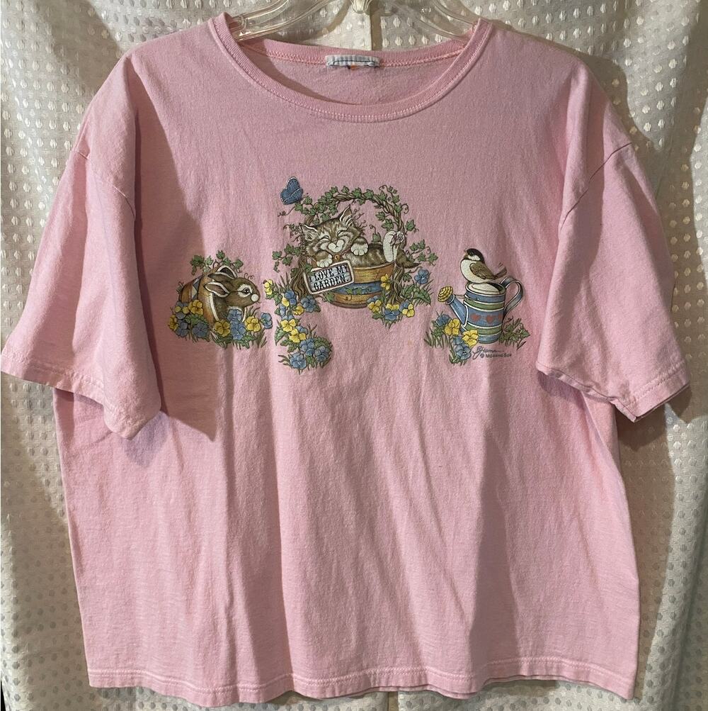 Vintage 90s Morning Sun Graphic T-Shirt - Signed B. Hamer Artwork